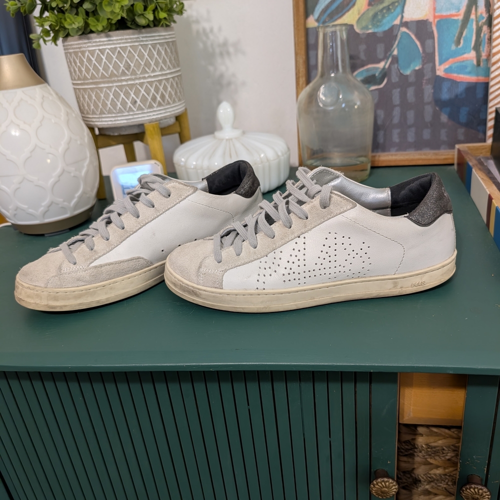 P448 White and Gray Women's Sneakers